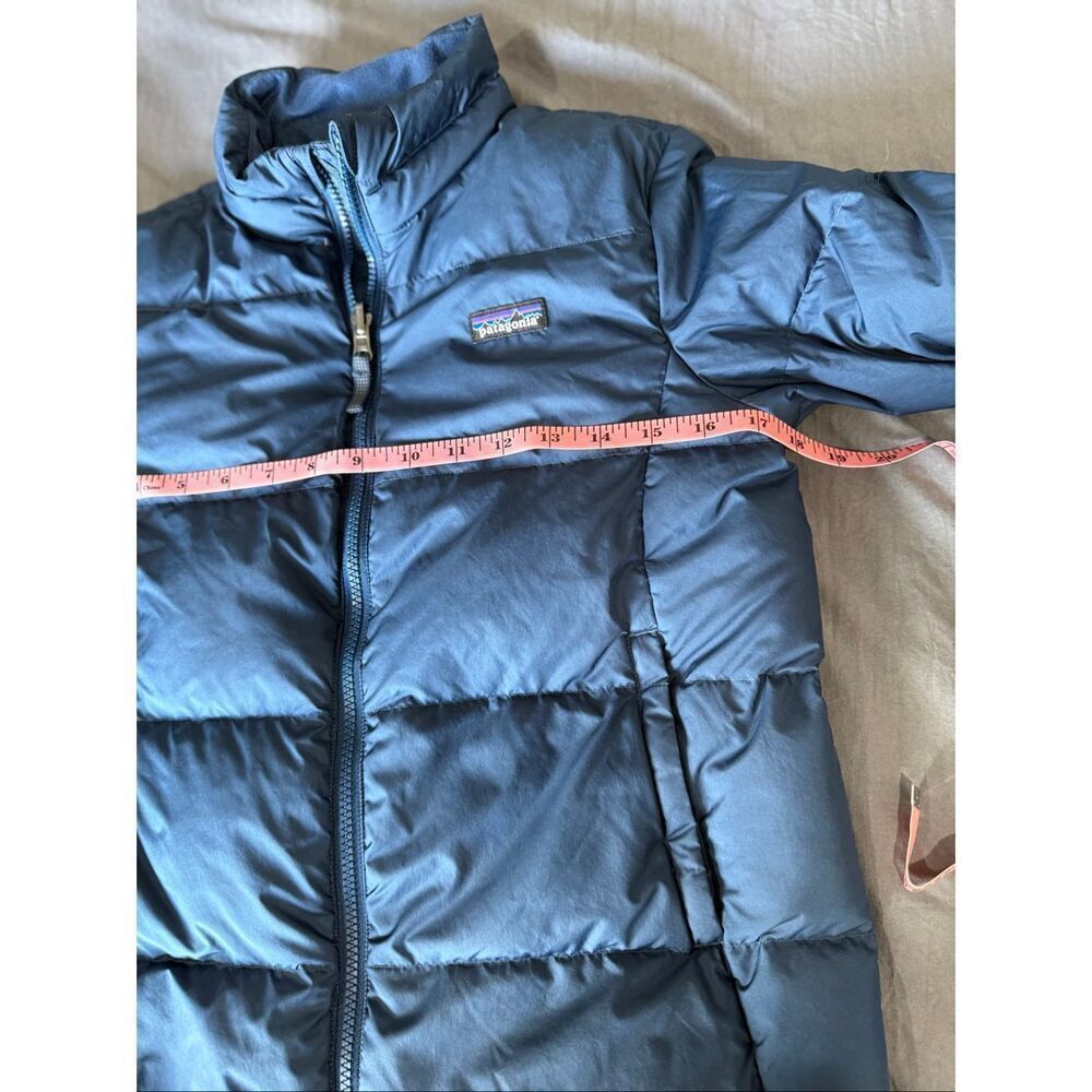 Patagonia Vintage Goose Down Blue Puffer Jacket Boys  Medium - Picture 7 of 13